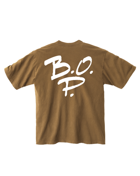 B.O.P. Logo Tee (Standard Fit, Brown)