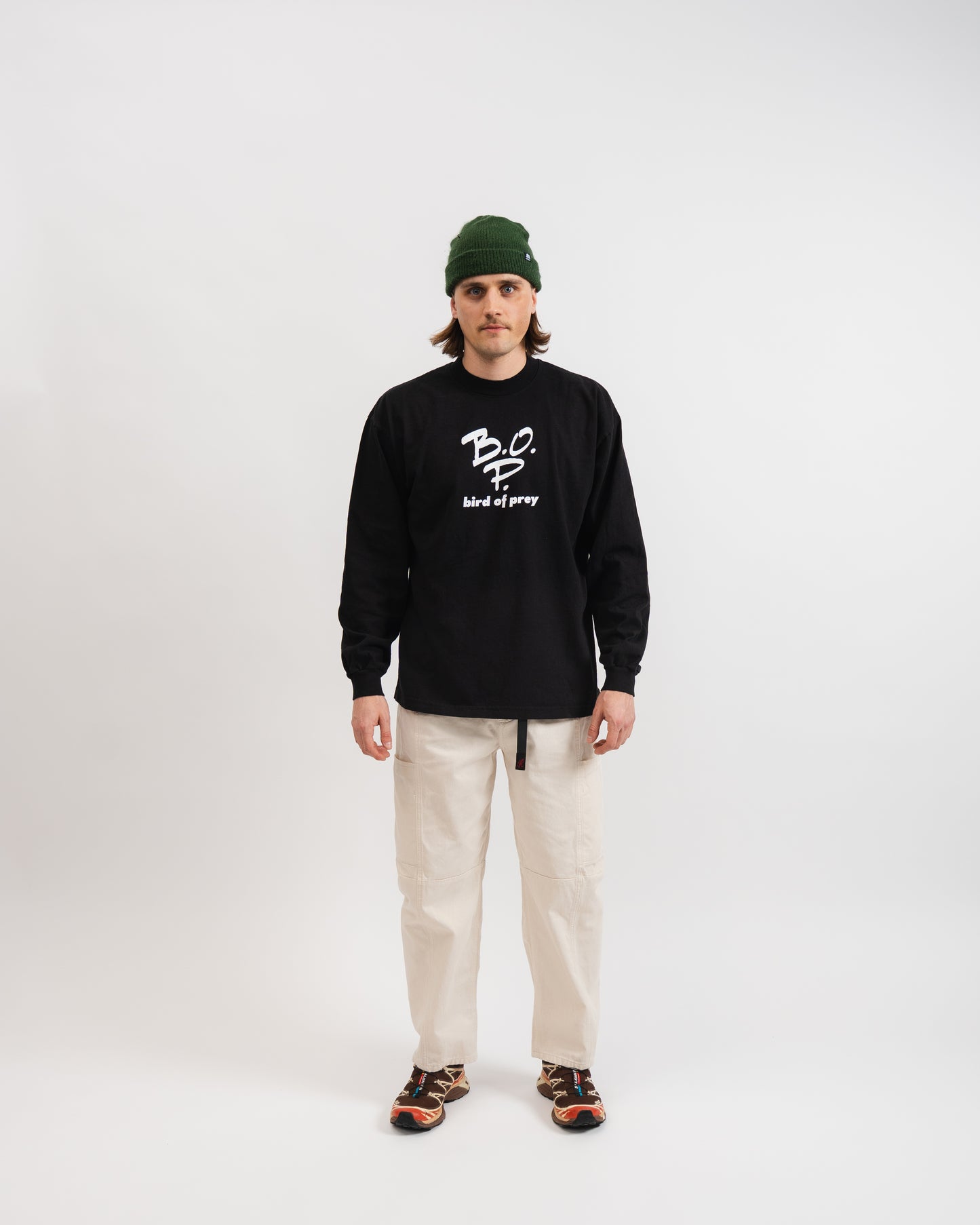 Sample B.O.P. Logo Tee (Long Sleeve, Black)