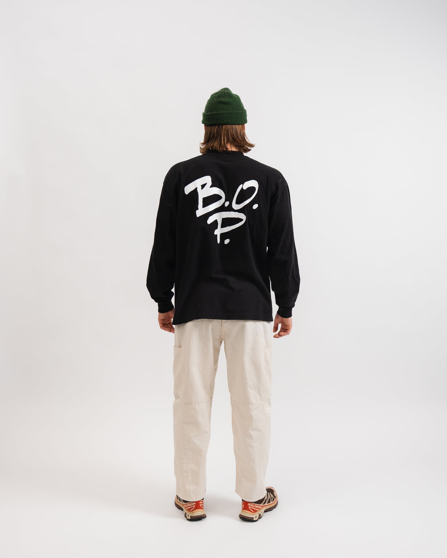 Sample B.O.P. Logo Tee (Long Sleeve, Black)
