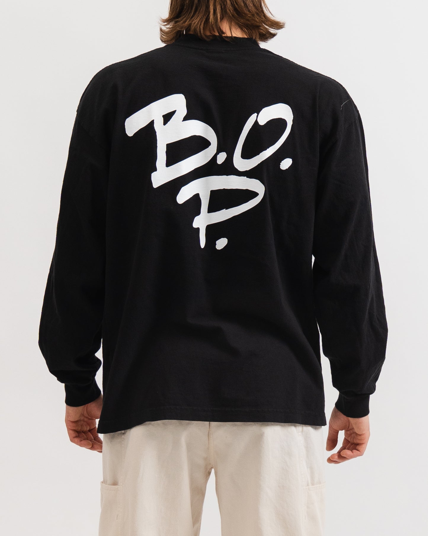 Sample B.O.P. Logo Tee (Long Sleeve, Black)