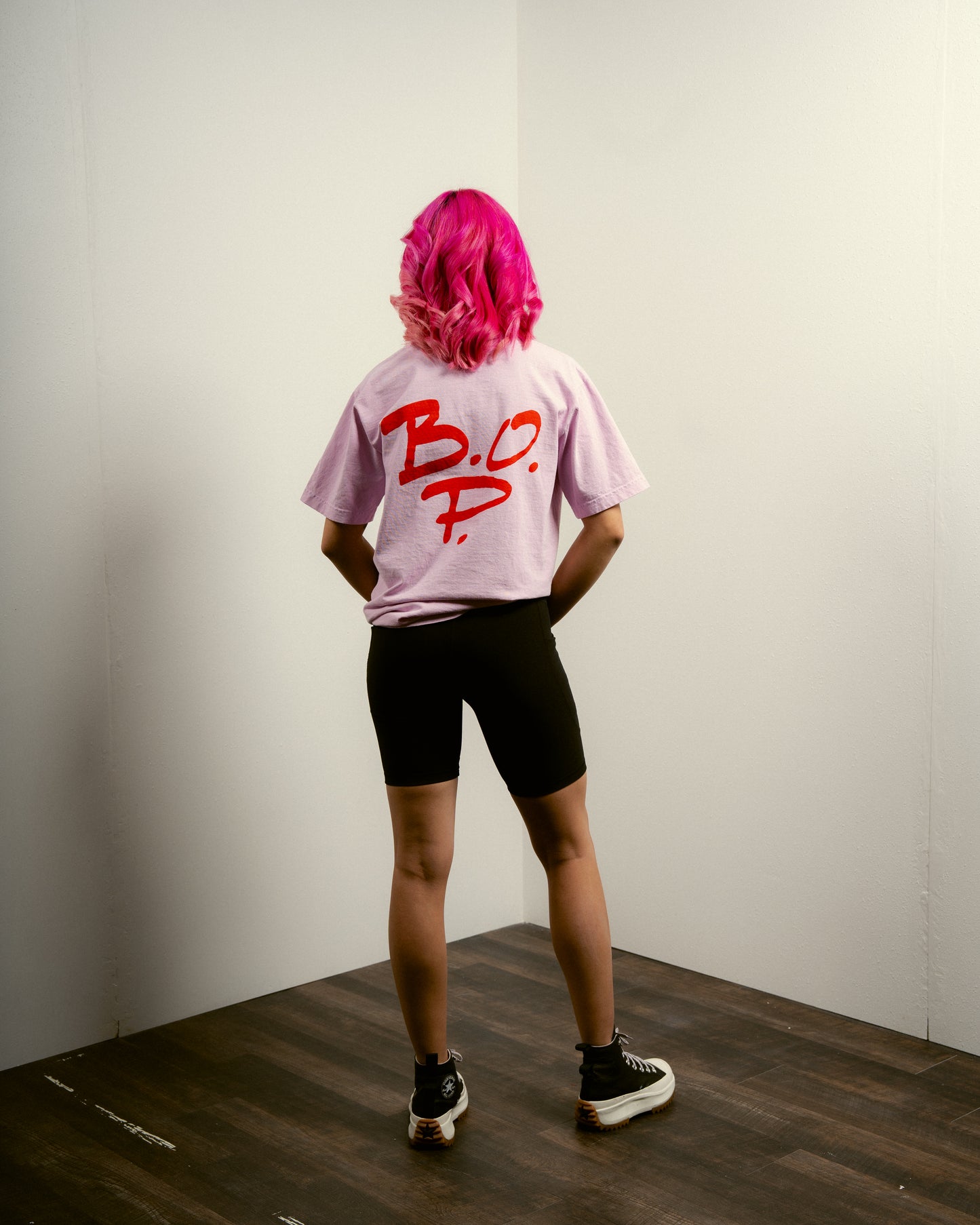 B.O.P. Logo Tee (Standard Fit, Pink)