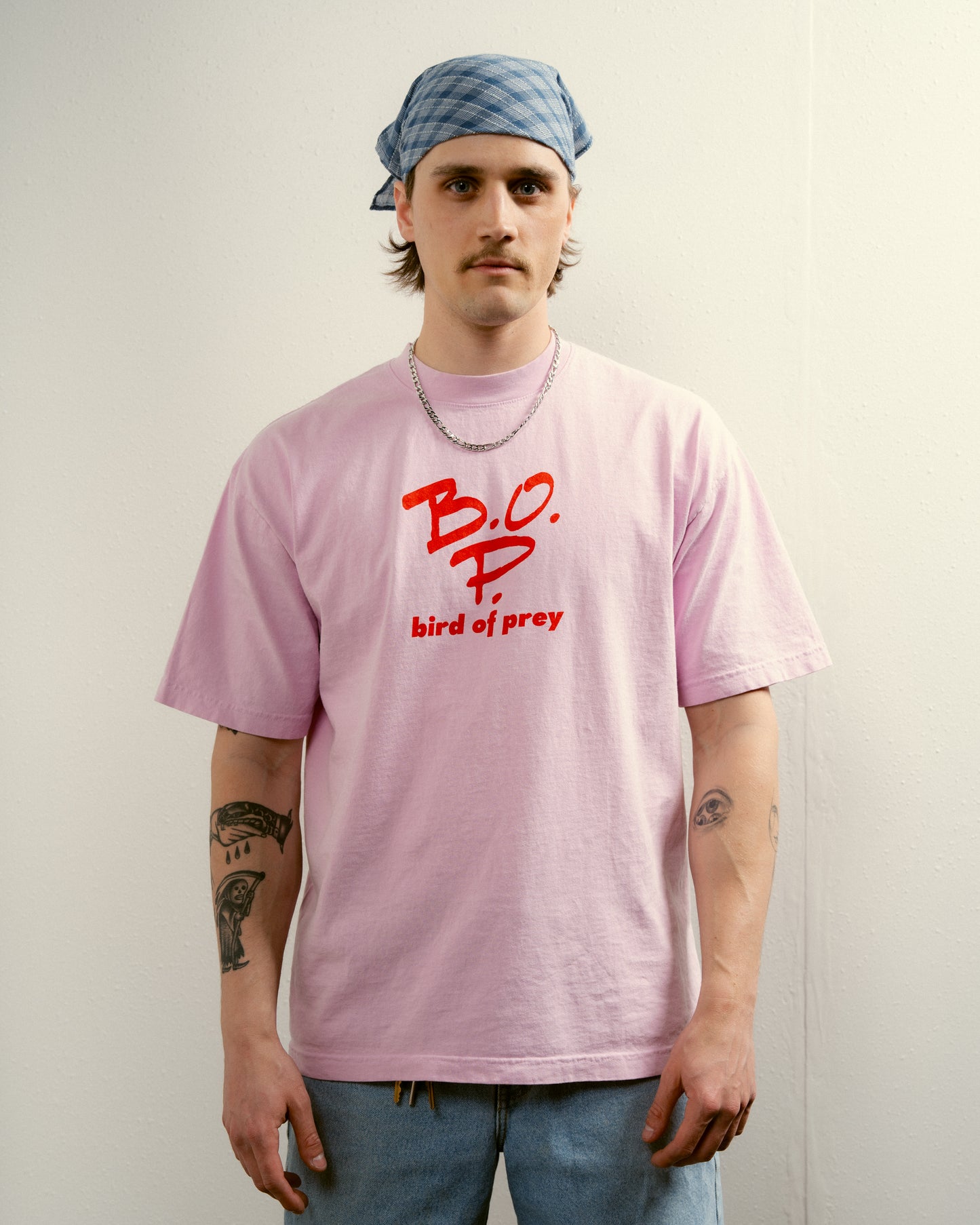B.O.P. Logo Tee (Standard Fit, Pink)