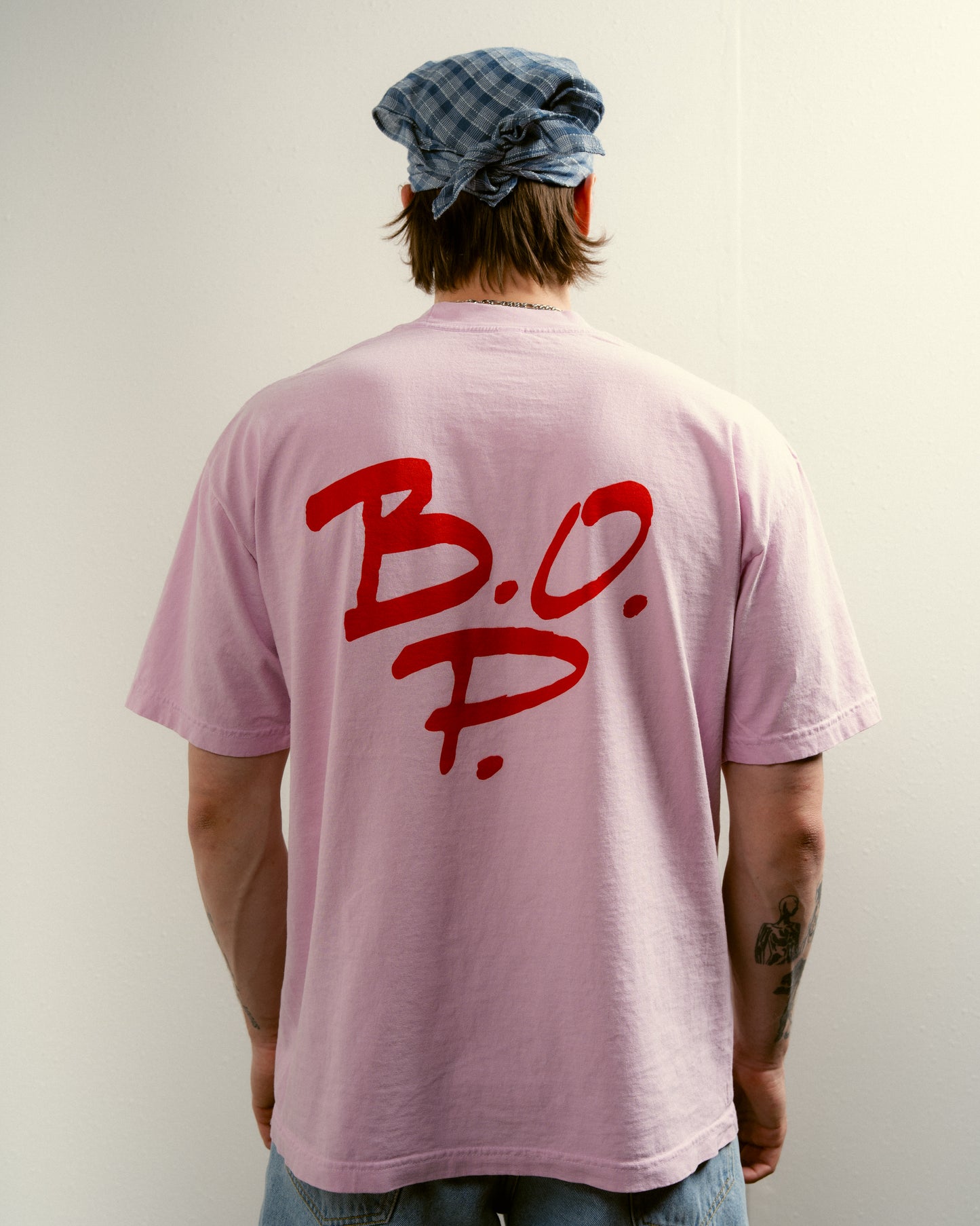 B.O.P. Logo Tee (Standard Fit, Pink)